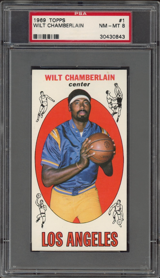 1969 Topps #1 Wilt Chamberlain PSA NM-MT 8