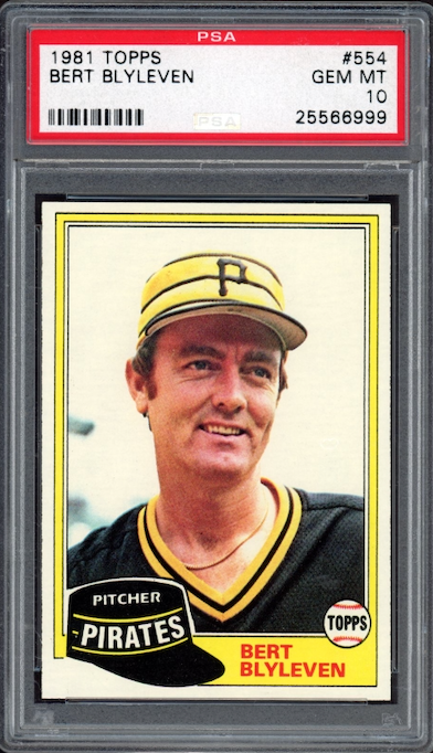 1981 Topps #554 Bert Blyleven PSA 10