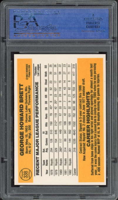 1983 Donruss #338 George Brett PSA 10