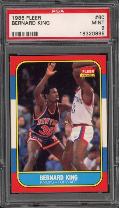 1986 Fleer #60 Bernard King PSA 9