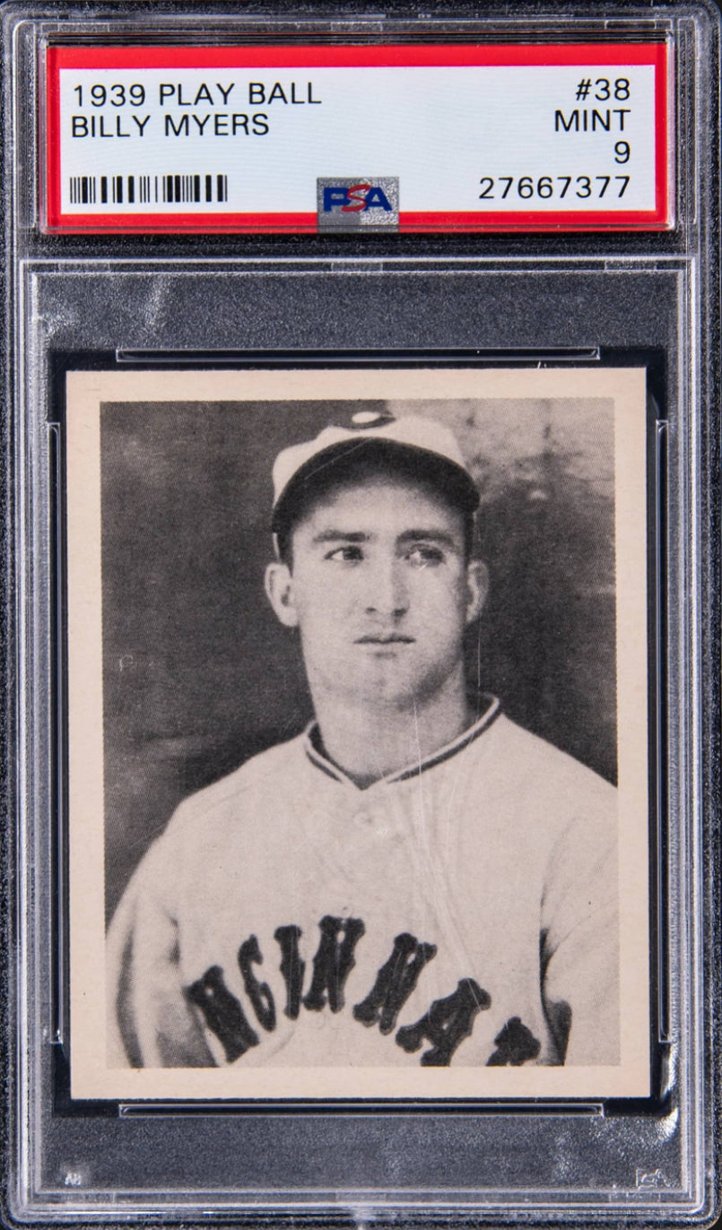 1939 Play Ball #38 Billy Myers PSA MINT 9