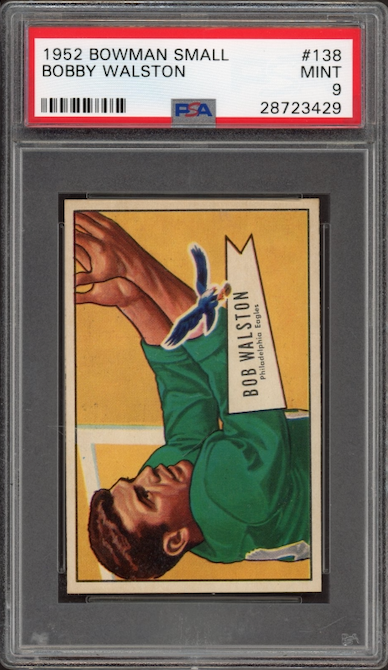 1952 Bowman Small #138 Bobby Walston PSA 9