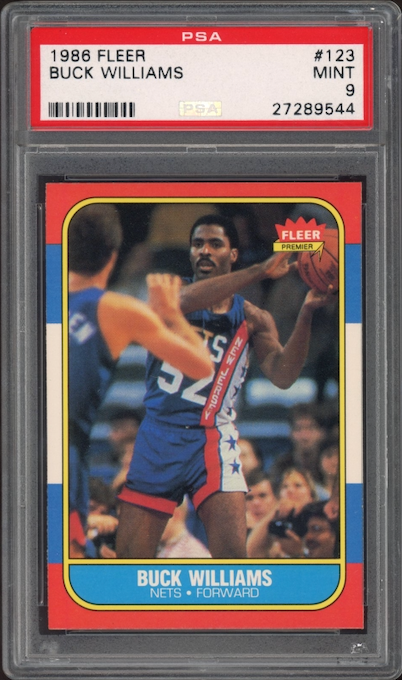 1986 Fleer #123 Buck Williams PSA 9
