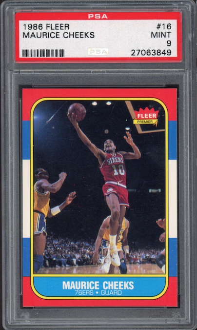 1986 Fleer #16 Maurice Cheeks PSA 9