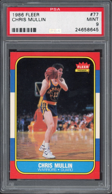 1986 Fleer #77 Chris Mullin PSA 9