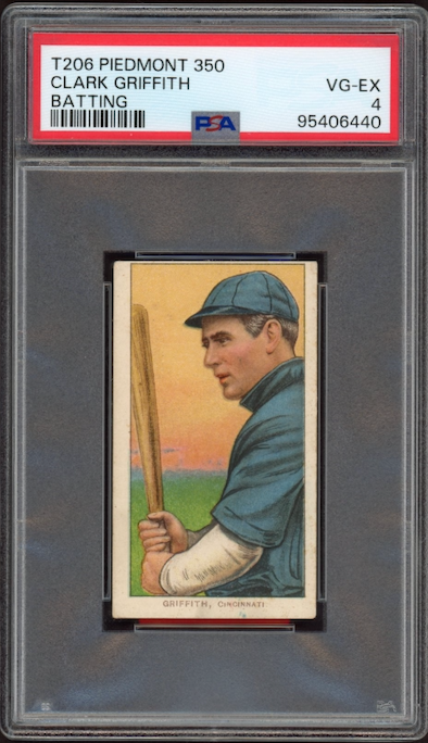 1909-11 T206 Piedmont 350 Clark Griffith PSA 4