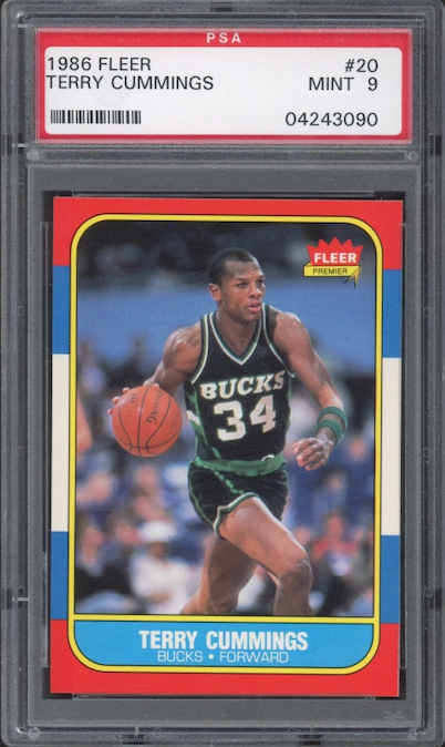 1986 Fleer #20 Terry Cummings PSA 9