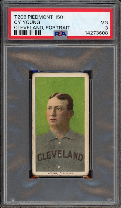 1909-11 T206 Piedmont Cy Young Cleveland, Portrait PSA VG 3