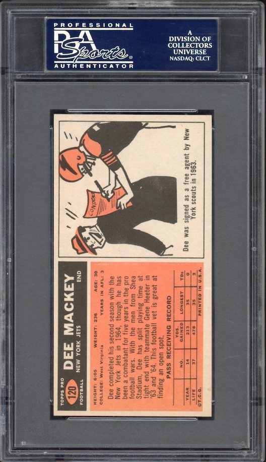 1965 Topps #120 Dee Mackey PSA NM-MT 8
