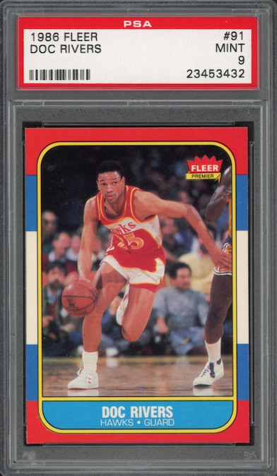1986 Fleer #91 Doc Rivers PSA 9