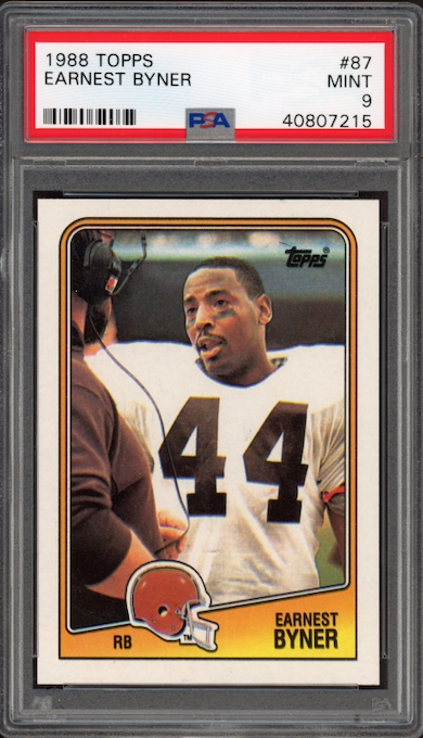 1988 Topps #87 Earnest Byner PSA 9