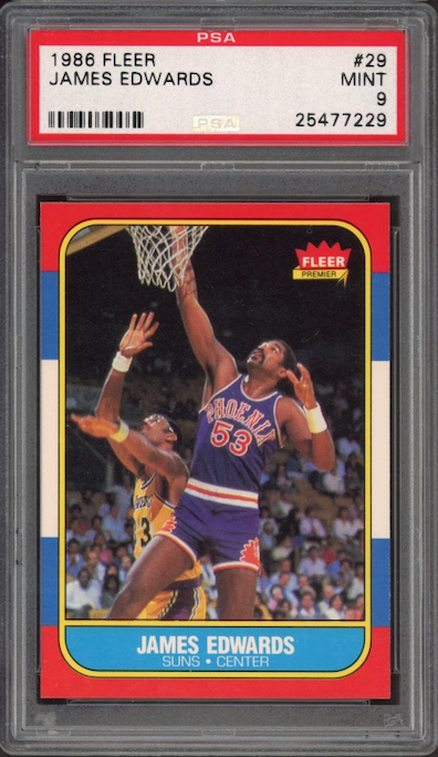 1986 Fleer #29 James Edwards PSA 9