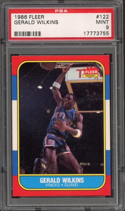 1986 Fleer #122 Gerald Wilkins PSA 9