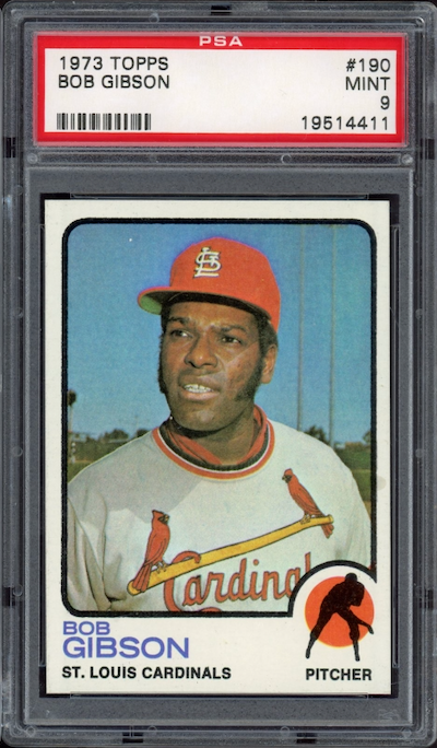 1973 Topps #190 Bob Gibson PSA 9