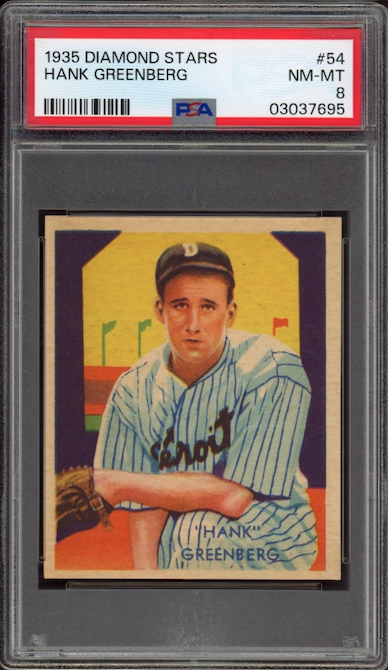 1935 Diamond Stars #54 Hank Greenberg PSA NM-MT 8