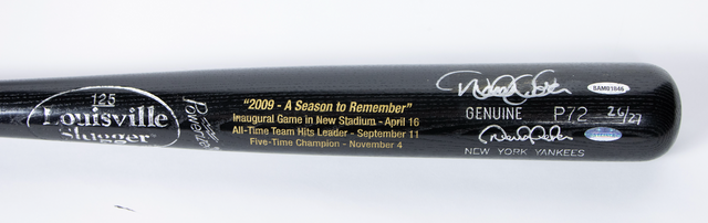 Derek Jeter Signed Bat Numbered 26/27 Engraved 2009 - A Season to Remember - Steiner Authenticated