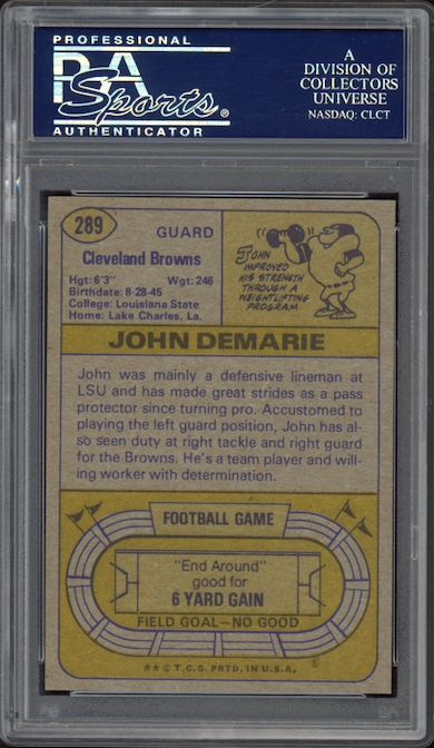 1974 Topps #289 John Demarie PSA 8.5