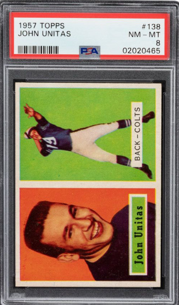 1957 Topps #138 Johnny Unitas PSA 8