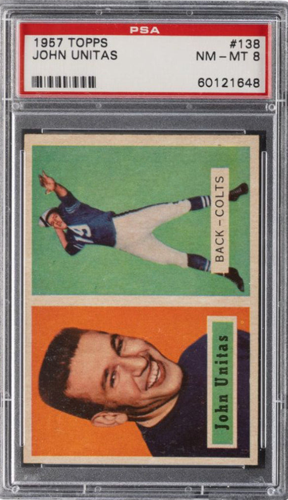 1957 Topps #138 Johnny Unitas PSA 8