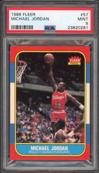 1986 Fleer #57 Michael Jordan PSA 9