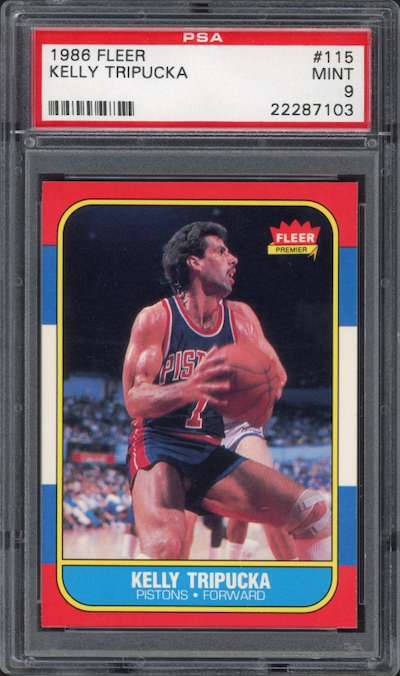 1986 Fleer #115 Kelly Tripucka PSA 9