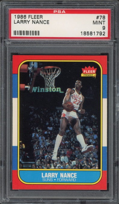 1986 Fleer #78 Larry Nance PSA 9