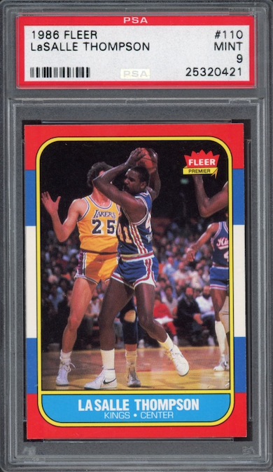 1986 Fleer #110 LeSalle Thompson PSA 9