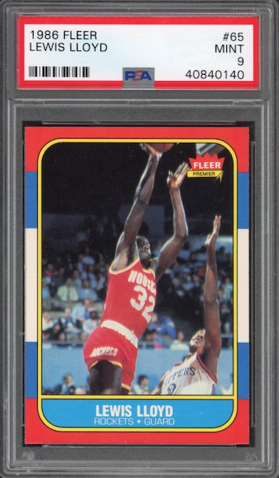 1986 Fleer #65 Lewis Lloyd PSA 9