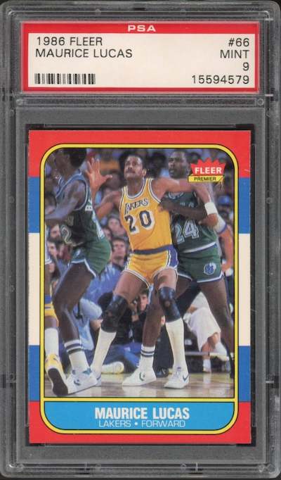 1986 Fleer #66 Maurice Lucas PSA 9