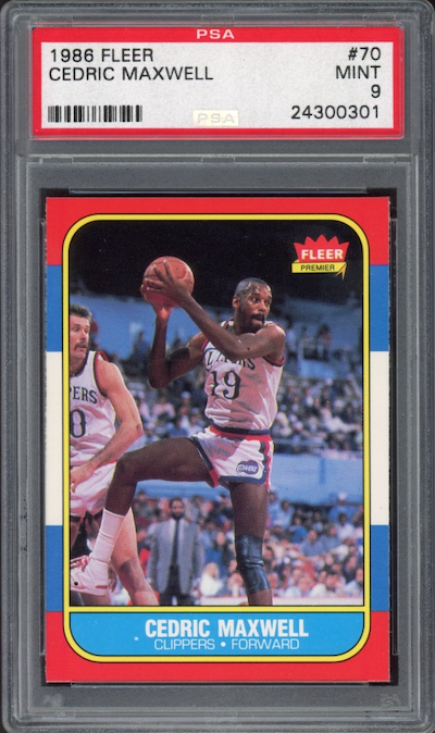 1986 Fleer #70 Cedric Maxwell PSA 9