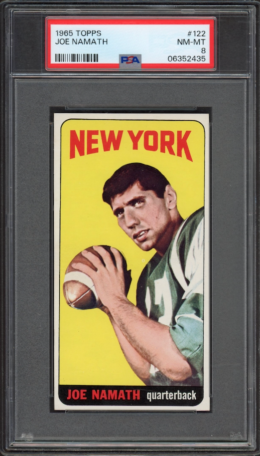 1965 Topps #122 Joe Namath ROOKIE PSA NM-MT 8