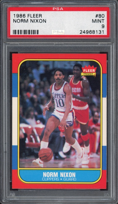 1986 Fleer #80 Norm Nixon PSA 9