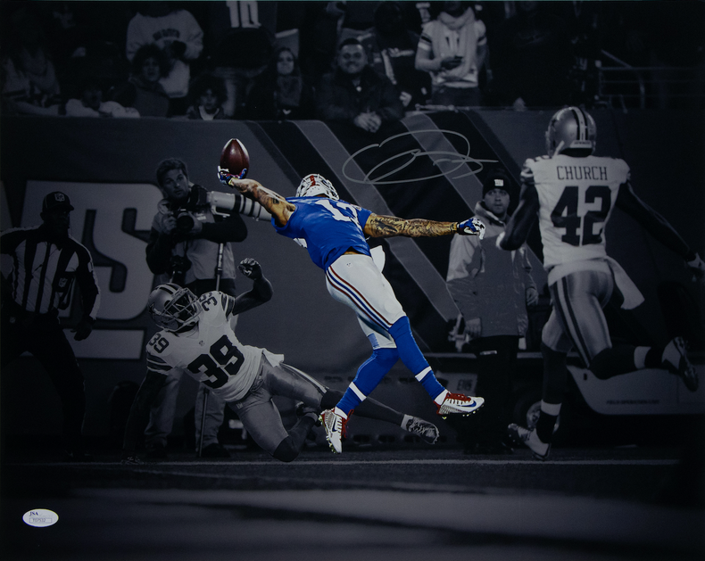 Odell Beckham Jr. Signed Action Shot Phone - JSA Authenticated