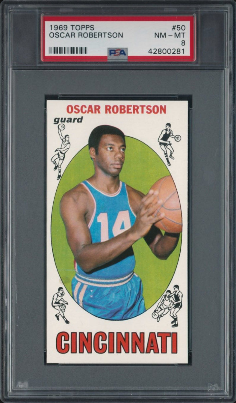 1969 Topps #50 Oscar Robertson PSA NM-MT 8
