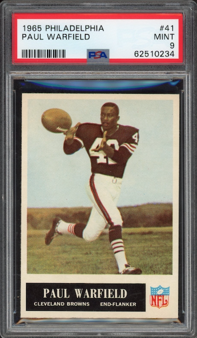 1965 Philadelphia #41 Paul Warfield ROOKIE PSA MINT 9