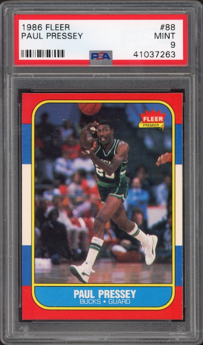 1986 Fleer #88 Paul Pressey PSA 9
