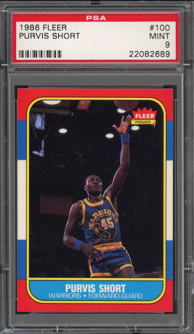 1986 Fleer #100 Purvis Short PSA 9