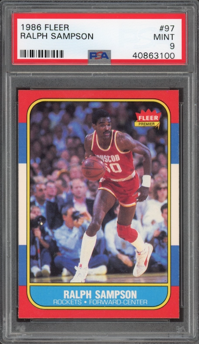 1986 Fleer #97 Ralph Sampson PSA 9