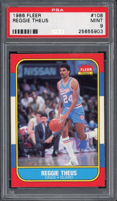 1986 Fleer #108 Reggie Theus PSA 9