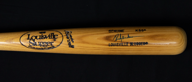 Rickey Henderson Signed Louisville Slugger Bat - JSA Authenticated