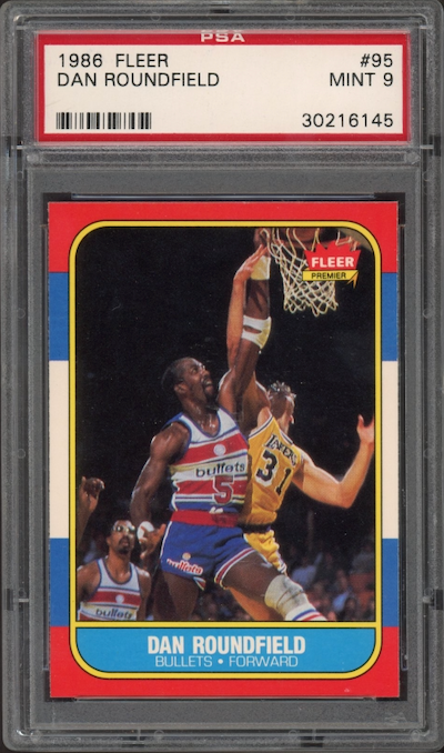 1986 Fleer #95 Dan Roundfield PSA 9