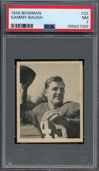 1948 Bowman #22 Sammy Baugh ROOKIE PSA NM 7