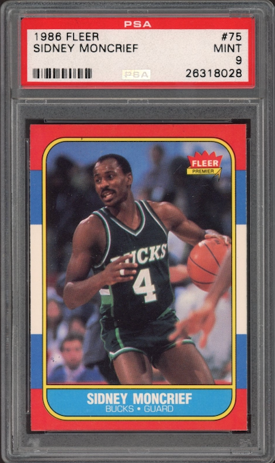 1986 Fleer #75 Sidney Moncrief PSA 9