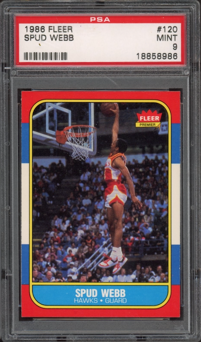 1986 Fleer #120 Spud Webb PSA 9