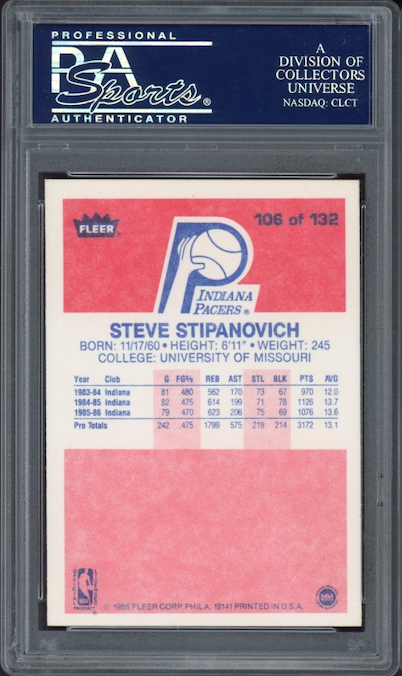 1986 Fleer #106 Steve Stipanovich PSA 9