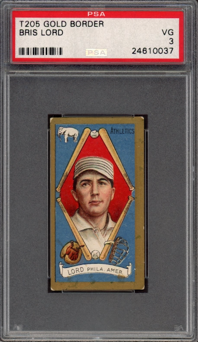 T205 Gold Boarder Bris Lord PSA VG 3