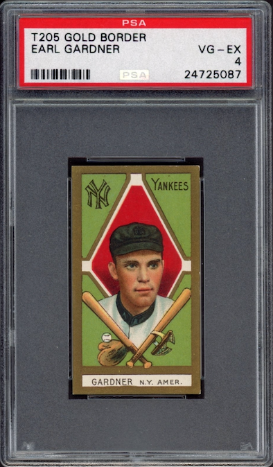 T205 Gold Boarder Earl Gardner PSA VG-EX 4