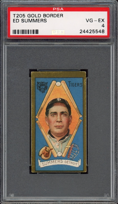 T205 Gold Boarder Ed Summers PSA VG-EX 4