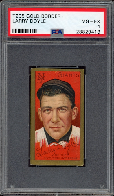 T205 Gold Boarder Larry Doyle PSA VG-EX 4