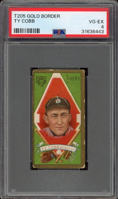 1911 T205 Gold Border Ty Cobb PSA VG-EX 4